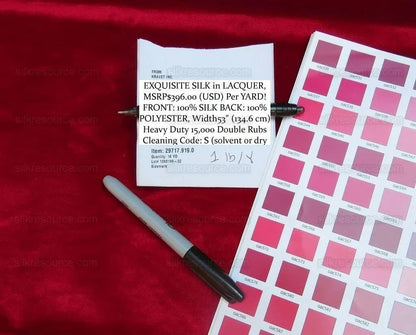 By Yd Lee Jofa Exquisite Silk Velvet Lacquer Red MSRP USD 396/Y