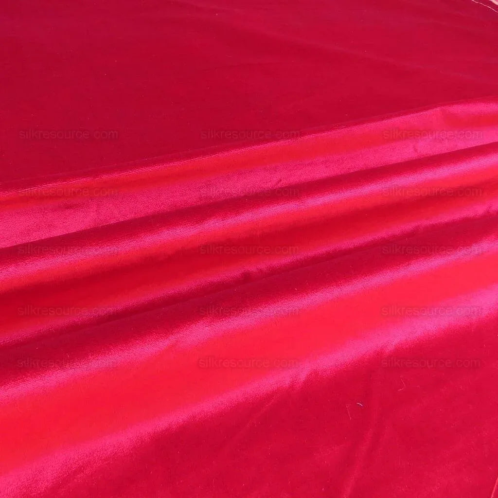 By Yd Lee Jofa Exquisite Silk Velvet Lacquer Red MSRP USD 396/Y