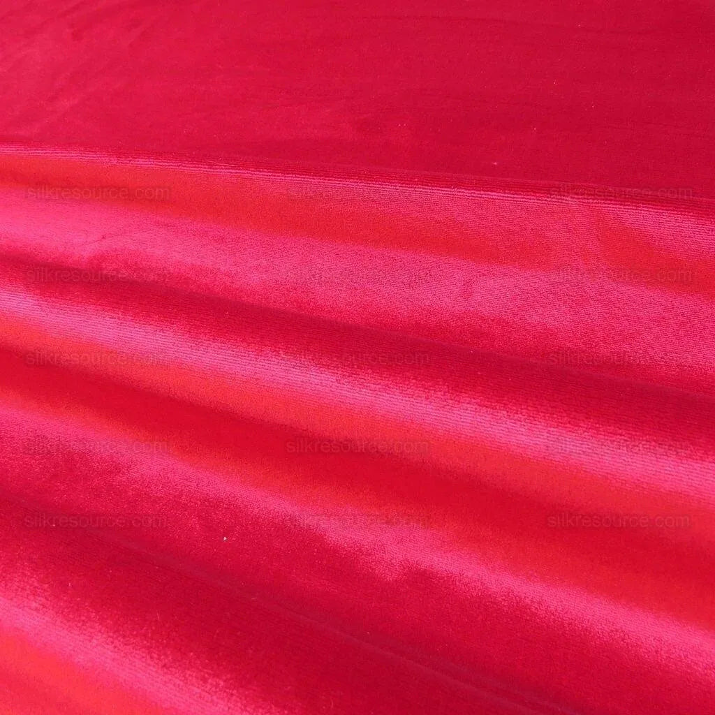 By Yd Lee Jofa Exquisite Silk Velvet Lacquer Red MSRP USD 396/Y