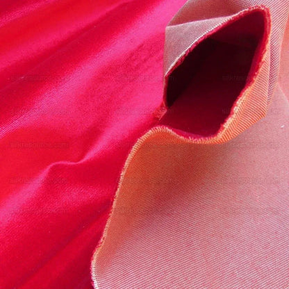 By Yd Lee Jofa Exquisite Silk Velvet Lacquer Red MSRP USD 396/Y