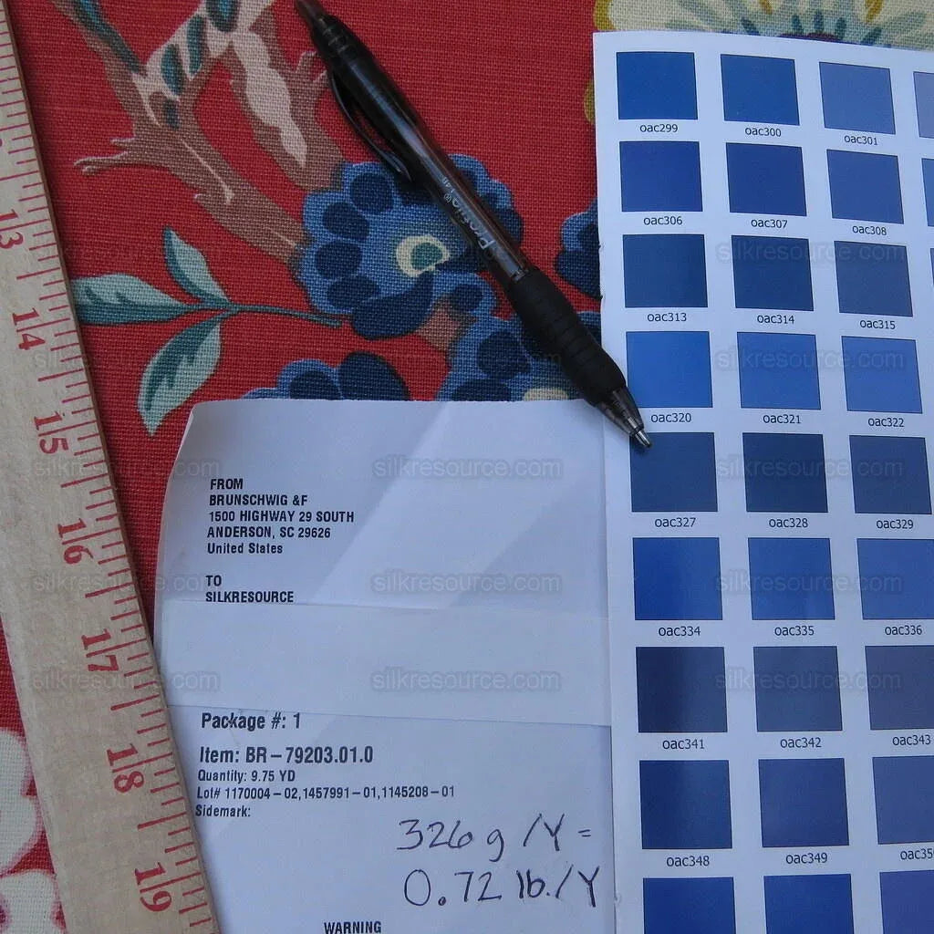 Bty Brunschwig &amp; Fils Amandine Red Chinioserie Bird Flower Tree of Life Print Chintz Cotton Linen