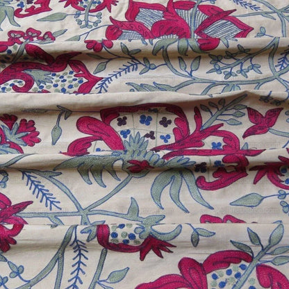 Bty Lee Jofa Darcy Embroidery Crewel Flower William Morris Wine