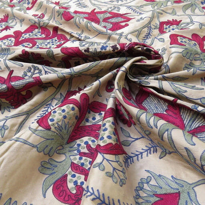 Bty Lee Jofa Darcy Embroidery Crewel Flower William Morris Wine