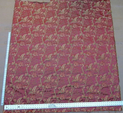 By Yd Lee Jofa Buttermere Silk Chinoiserie Bird Floral Brick Red MSRP USD 298/Yard