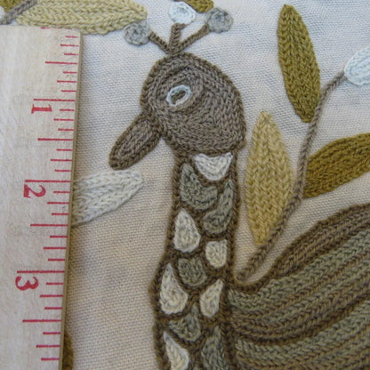 By yard Lee Jofa Hand Crewel Almora Lion Elephant Monkey Safari Gold Brown MSRP USD 316/Y