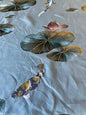 KRAVET LOTUS POND KOI FISH LINEN EMBROIDERY SAGE GREEN MSRP$316Y