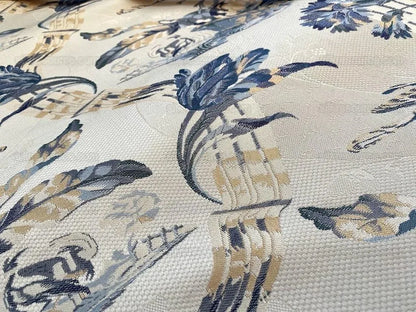 Bty Brunschwig &amp; Fils Little Wren Silk Lampas Porcelain MSRP USD 896Y