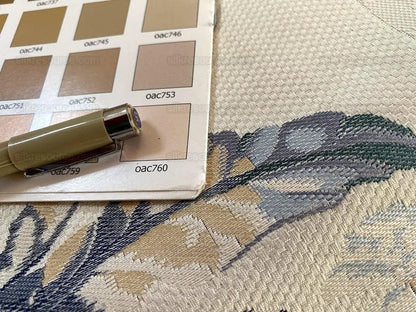 Bty Brunschwig &amp; Fils Little Wren Silk Lampas Porcelain MSRP USD 896Y