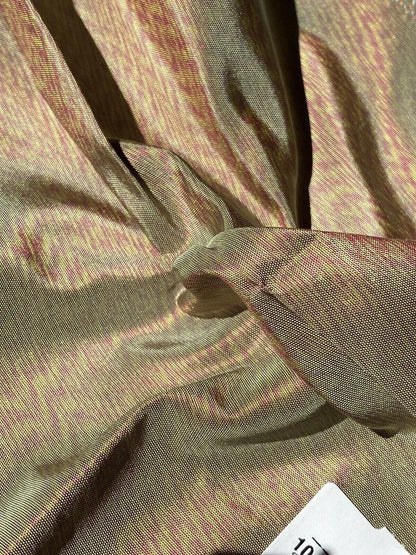 25.7Y SCALAMANDRE OPALINO FLAME 100% SILK RED GREEN MSRP$5459