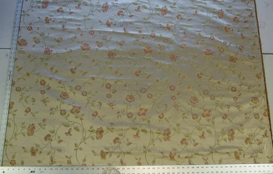 Kravet Villa Carlotta Pongee 100%silk Lampas Chinoiserie Peony Rose Vine MSRP USD 177Y