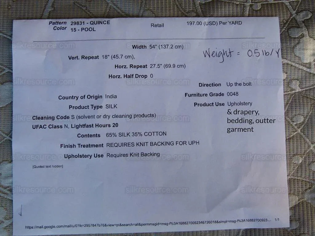 Kravet Couture Quince Pool Green Blue Flowering Plum Tree Asian Chinoiserie Silk MSRP USD 197/Y