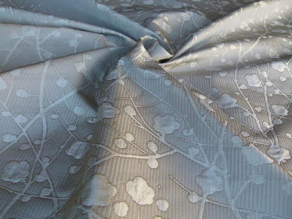 Kravet Couture Quince Pool Green Blue Flowering Plum Tree Asian Chinoiserie Silk MSRP USD 197/Y