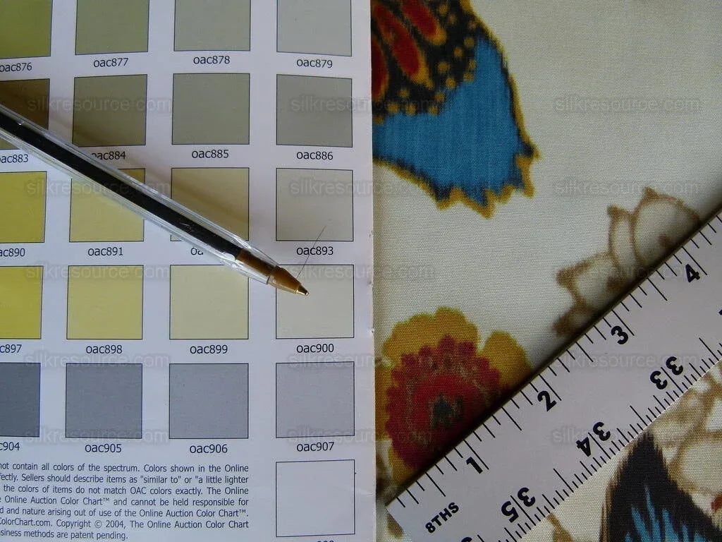 By yard Lee Jofa Arcadia Multi by Oscar De La Renta Blue Red Orange Mocha Mustard Cotton Sateen MSRP USD 284/y