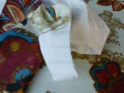 By yard Lee Jofa Arcadia Multi by Oscar De La Renta Blue Red Orange Mocha Mustard Cotton Sateen MSRP USD 284/y