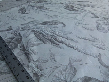 By Yard Lee Jofa Camille Sand/Grey 100% Cotton Print Foliage from France MSRP USD196/Y