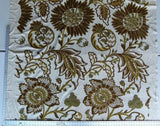 By Yd Lee Jofa Jardin Crewel Olive Green Gold Wool Cotton Jacobean Art Nouveau Sunflower MSRP USD 399/Y