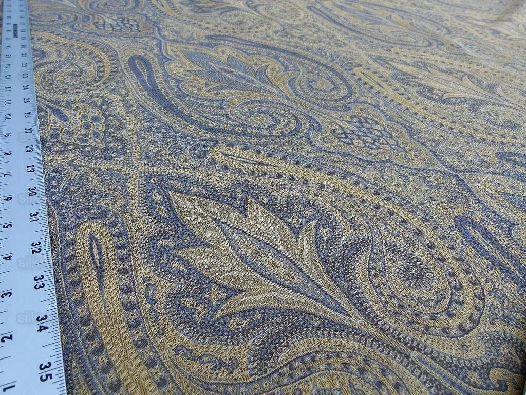 By Yd Lee Jofa Sarsen Paisley Sapphir Silk/Cotton MSRP 176/Y