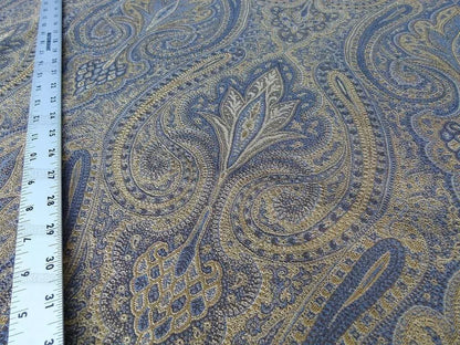 By Yard Lee Jofa Sarsen Paisley Sapphire Blue Silk/cotton Damask Renaissance MSRP USD 176/y
