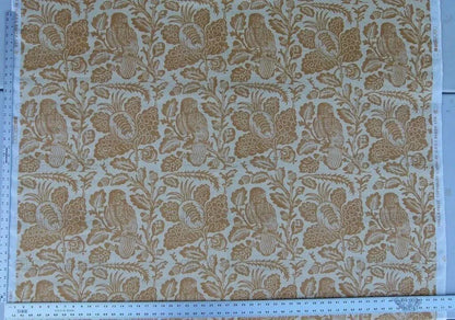 1.7y Gp&amp;j Baker Owls &amp; Fruit Cream/mustard 100% Linen MSRP USD 198/Y
