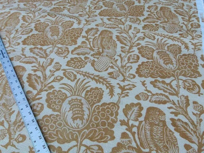 1.7y Gp&amp;j Baker Owls &amp; Fruit Cream/mustard 100% Linen MSRP USD 198/Y