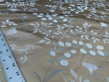 Lee Jofa 100% Silk William Morris Vine Berry Blue Silver Beige Bronze Art Nouveau MSRP USD 248/Y