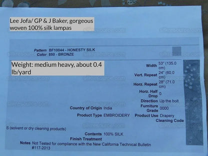 Lee Jofa 100% Silk William Morris Vine Berry Blue Silver Beige Bronze Art Nouveau MSRP USD 248/Y