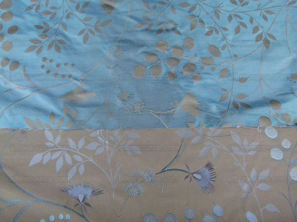 Lee Jofa 100% Silk William Morris Vine Berry Blue Silver Beige Bronze Art Nouveau MSRP USD 248/Y