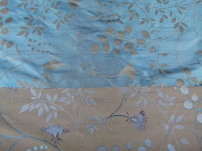 Lee Jofa 100% Silk William Morris Vine Berry Blue Silver Beige Bronze Art Nouveau MSRP USD 248/Y