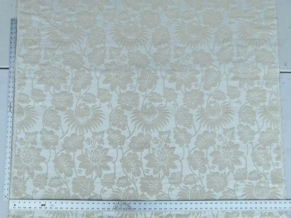 By Yard Lee Jofa Hanbury Weave Natural Woven Floral Art Nouveau Cotton MSRP USD 190/y