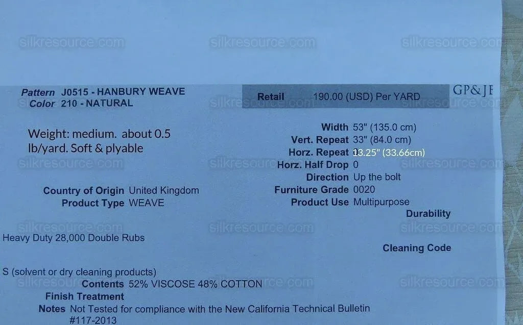 4.7y Lee Jofa Hanbury Weave Natural Woven MSRP USD 190/y