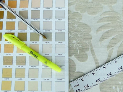 By Yard Lee Jofa Hanbury Weave Natural Woven Floral Art Nouveau Cotton MSRP USD 190/y