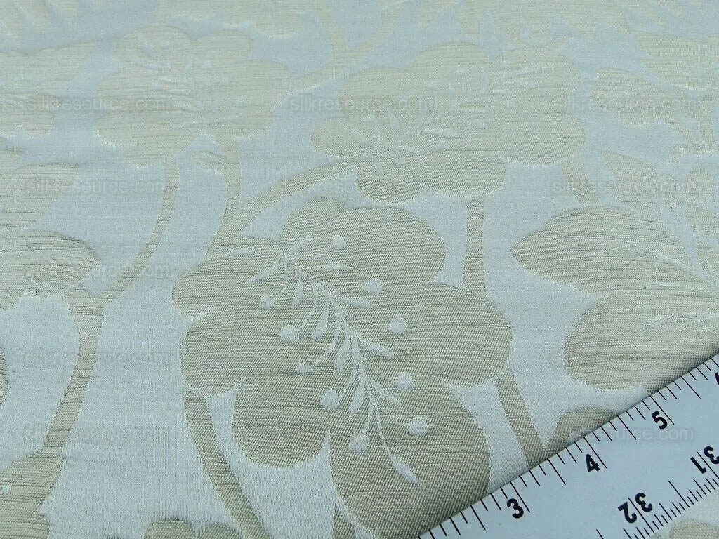 By Yard Lee Jofa Hanbury Weave Natural Woven Floral Art Nouveau Cotton MSRP USD 190/y