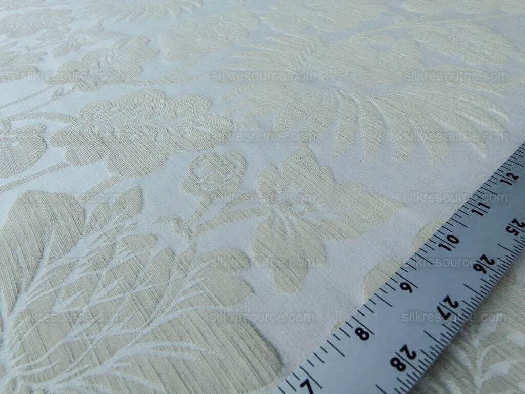 By Yard Lee Jofa Hanbury Weave Natural Woven Floral Art Nouveau Cotton MSRP USD 190/y