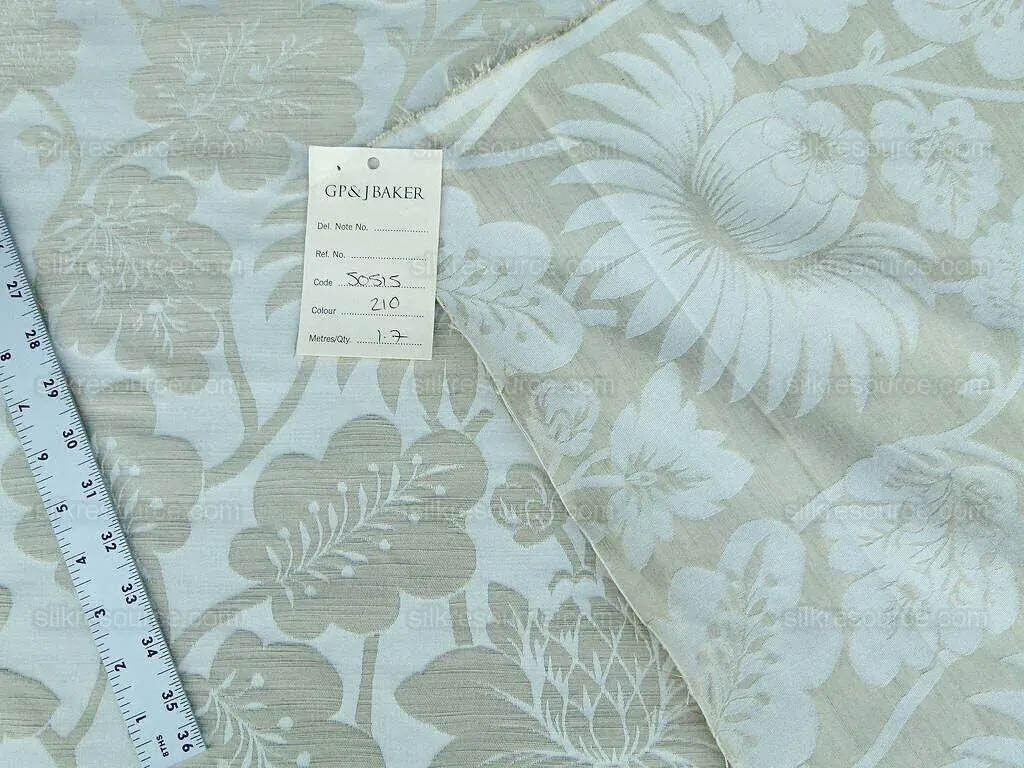 By Yard Lee Jofa Hanbury Weave Natural Woven Floral Art Nouveau Cotton MSRP USD 190/y