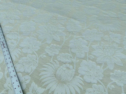 By Yard Lee Jofa Hanbury Weave Natural Woven Floral Art Nouveau Cotton MSRP USD 190/y