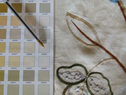 By Yard Lee Jofa Hatherleigh Trail Multi/blue Embroidery MSRP USD 296y