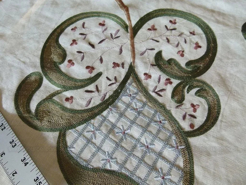 By Yard Lee Jofa Hatherleigh Trail Multi/blue Embroidery MSRP USD 296y