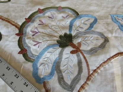 By Yard Lee Jofa Hatherleigh Trail Multi/blue Embroidery MSRP USD 296y