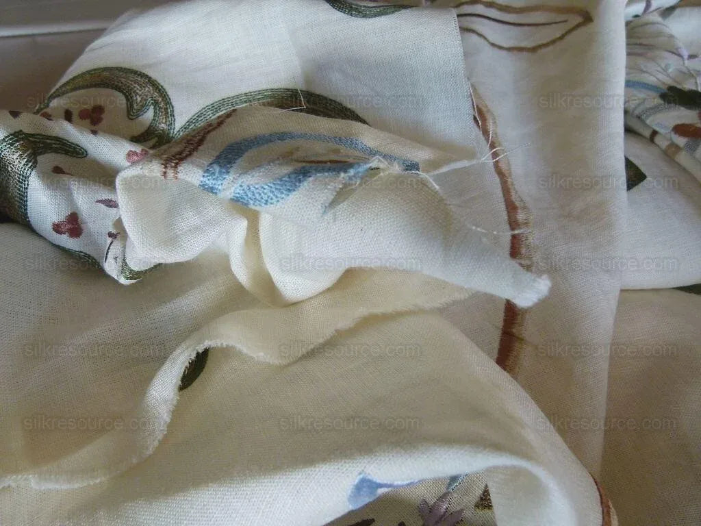 By Yard Lee Jofa Hatherleigh Trail Multi/blue Embroidery MSRP USD 296y