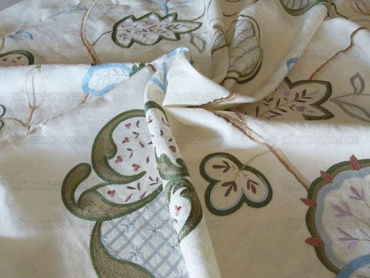 By Yard Lee Jofa Hatherleigh Trail Multi/blue Embroidery MSRP USD 296y