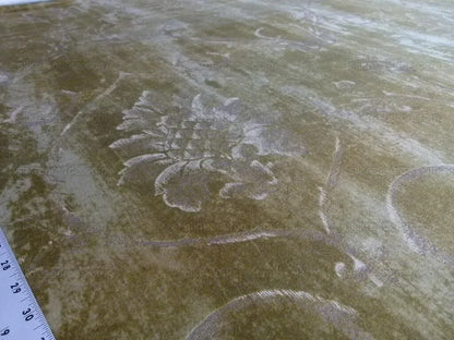 By Yard Lee Jofa Casa D'or Pr Green 100% Cotton Venice Printed Velvet MSRP USD 460/y