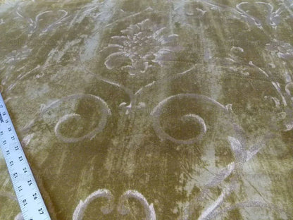 By Yard Lee Jofa Casa D'or Pr Green 100% Cotton Venice Printed Velvet MSRP USD 460/y