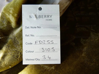 By Yard Lee Jofa Casa D'or Pr Green 100% Cotton Venice Printed Velvet MSRP USD 460/y