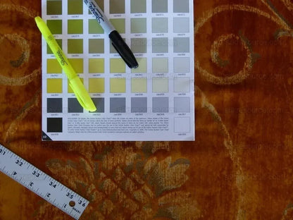 BY Yard Lee Jofa Casa D'or Pr Gold Brown 100% Cotton Venice Printed Velvet MSRP USD 460/y