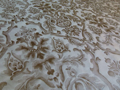 By Yd Kravet Beauvoir Silk Mushroom Tan Antique Gold Bronze Historical Damask MSRP USD 236/y