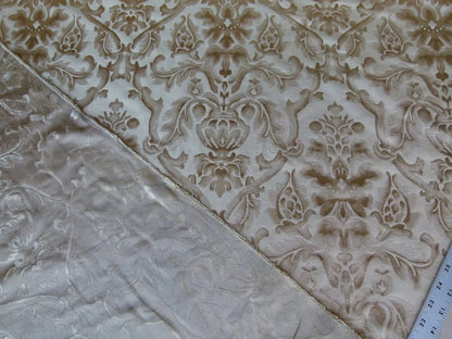 By Yd Kravet Beauvoir Silk Mushroom Tan Antique Gold Bronze Historical Damask MSRP USD 236/y