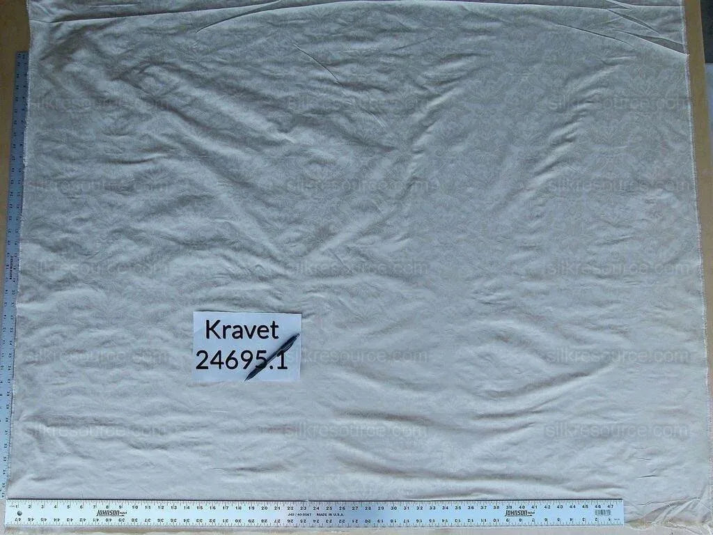 Kravet 100% Silk Damask Small Renaissance Petite Damask Cream Pale Gold 24695.1 MSRP USD 197/Y