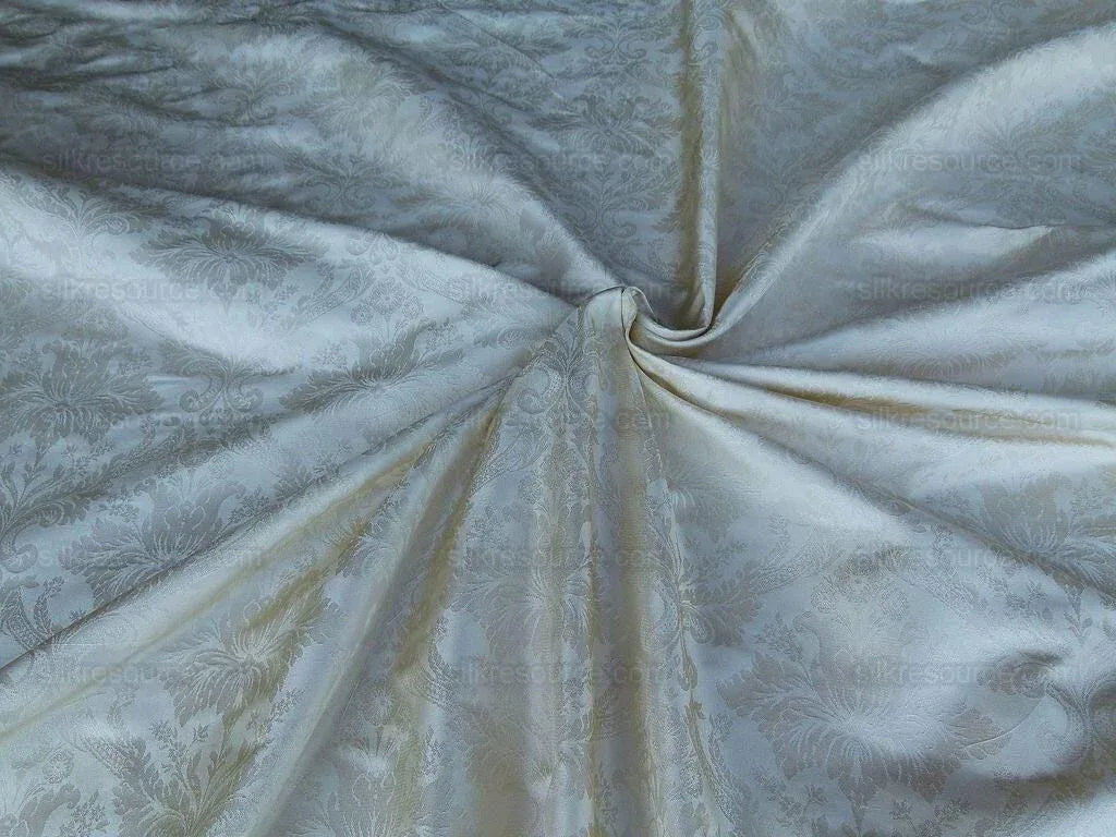 Kravet 100% Silk Damask Small Renaissance Petite Damask Cream Pale Gold 24695.1 MSRP USD 197/Y