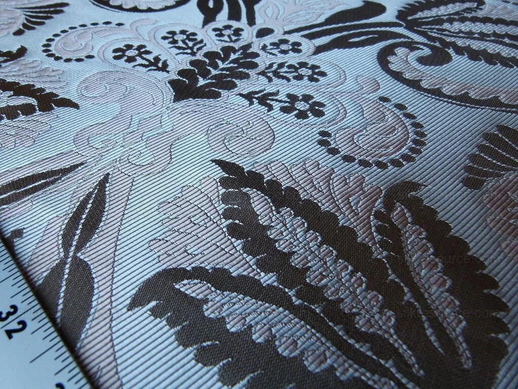 By Yd 100% Silk Lampas Edina Blush Pink Classic Artichoke