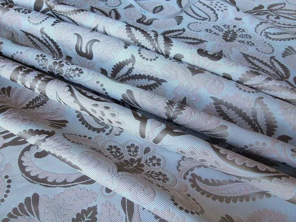 By Yd 100% Silk Lampas Edina Blush Pink Classic Artichoke